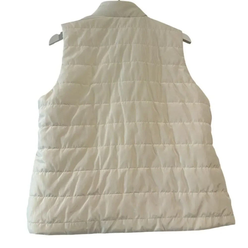 Off White Ivory Size Large MICHAEL Michael Kors Puffer Vest Layering Outerwear